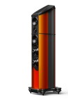 Enceinte WILSON BENESCH RESOLUTION 3ZERO Volcanic Orange / AUDIO HARMONIA Bordeaux